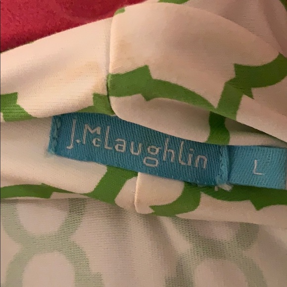 J.McLaughlin green and white faux wrap dress - Picture 4 of 4